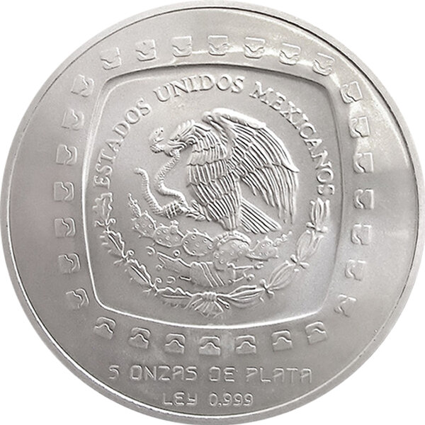 Mexiko 10 Pesos 1996 Cabeza Olmeca 5 oz Silber