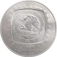 Mexiko 10 Pesos 1996 Cabeza Olmeca 5 oz Silber