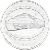 Mexiko 10 Pesos 1998 Piramide Del Sol 5 oz Silber