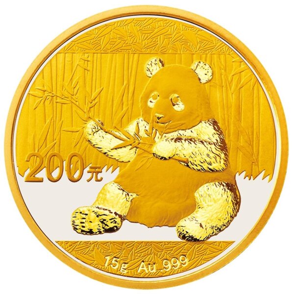 China Panda 2017 15 Gramm Gold - Original-Folie