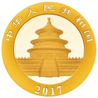 China Panda 2017 15 Gramm Gold - Original-Folie