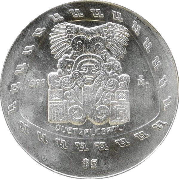 Mexiko 5 Pesos 1998 - Quetzalcoatl - 1 oz Silber