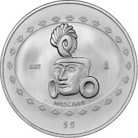 Mexiko 5 Pesos 1997 - Mascaaa - 1 oz Silber