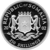 Somalia 250 Shillings 2002 - XVII. Olympische Sommerspiele 1960 in Rom - Silber PP