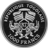 Togo 1.000 Francs 2005 - 170 Jahre Eisenbahn Nürnberg-Fürth - Silber PP