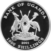 Uganda 1.000 Shillings 2001 - Albrecht Dürer - Silber PP