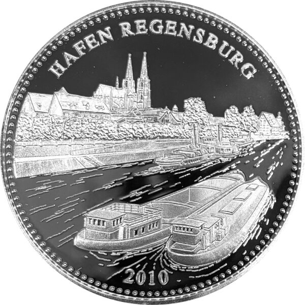 Regensburg Medaille 1979 Hafen - Silber PP