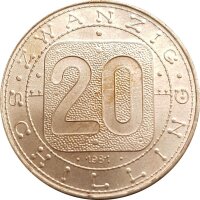 Österreich 20 Schilling 1981 Neun Bundesländer