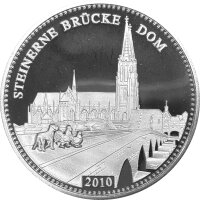 Regensburg Medaille 1979 Steinerne Brücke - Silber PP