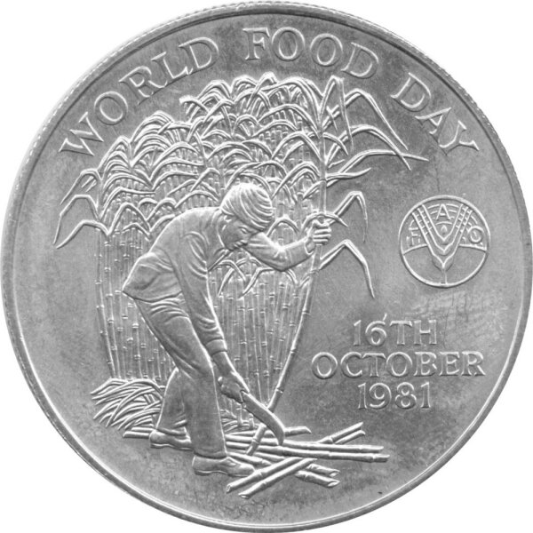 Mauritius 10 Rupees 1981 - Welternährungstag - Silber