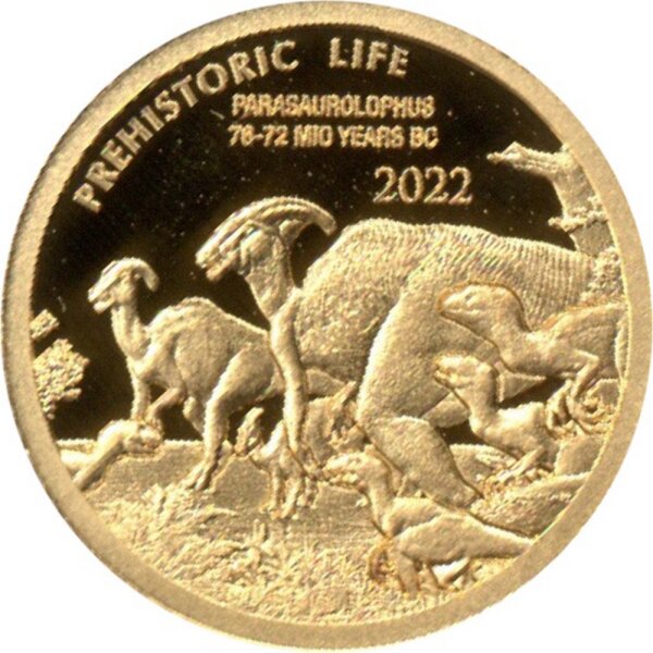 Kongo Prehistorical Life 9. Ausgabe 2022 Parasaurolophus 0,5 Gramm Gold PP