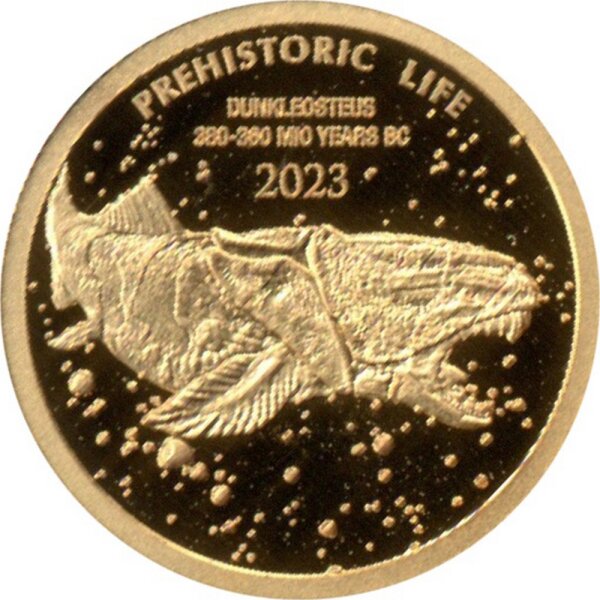 Kongo Prehistorical Life 11. Ausgabe 2023 Dunkleosteus 0,5 Gramm Gold PP