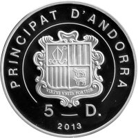 Andorra 5 Diners 2013 - XXXI. Olympische Sommerspiele 2016 in Rio de Janeiro "Badminton" - Silber PP