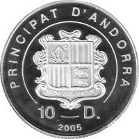 Andorra 10 Diners 2005 - XX. Olympische Winterspiele 2006 in Turin - Silber PP