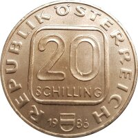 Österreich 20 Schilling 1986 Georgenberger Handfeste