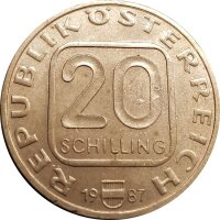 Österreich 20 Schilling 1987 Erzbischof Johann E. Graf Thun