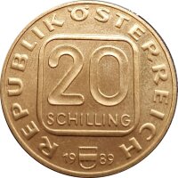 Österreich 20 Schilling 1989 Grafschaft Tirol