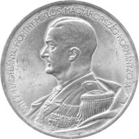Ungarn 5 Pengö 1939 - Admiral Miklós Horthy - Silber