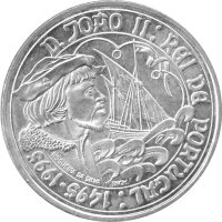 Portugal 1.000 Escudos 1995 - 500. Todestag von Johann II. - Silber PP