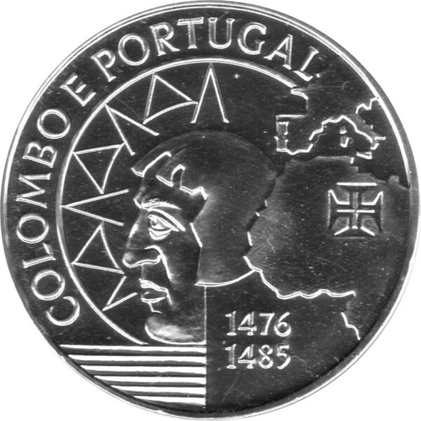 Portugal 200 Escudos 1991 - Portugiesische Entdeckungen "Columbus in Portugal" - Silber