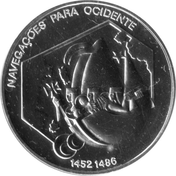 Portugal 200 Escudos 1991 - Portugiesische Entdeckungen "Navigation nach Westen" - Silber