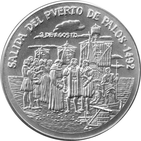 Spanien Medaille 1987 - Entdeckung Amerikas durch Columbus - 1 oz Silber