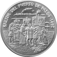 Spanien Medaille 1987 - Entdeckung Amerikas durch...
