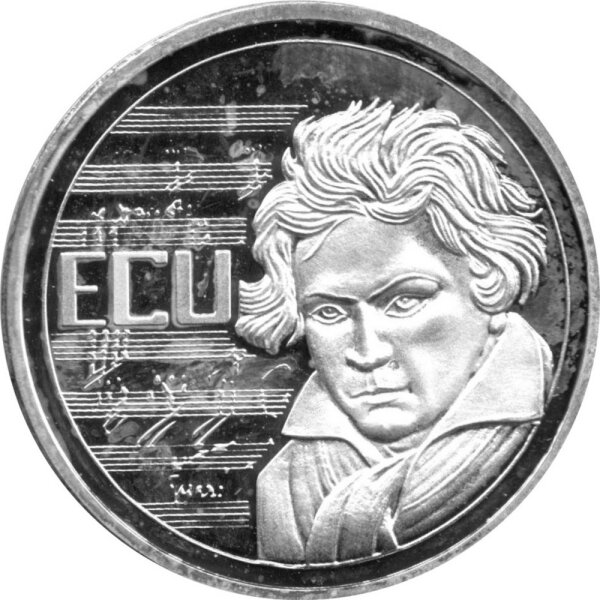 Deutschland Medaille 1996 - ECU Beethoven - Silber PP