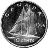 Kanada 10 Cents Typ 1965-1969  - "Segelschiff"...