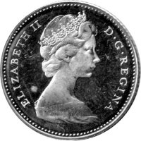 Kanada 10 Cents Typ 1965-1969  - "Segelschiff" - Silber