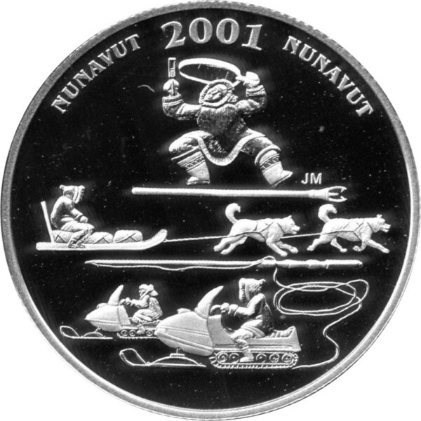 Kanada 50 Cents 2001 - Kanadische Feste "Nunavut" - Silber PP