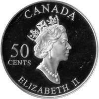 Kanada 50 Cents 2001 - Kanadische Feste "Nunavut" - Silber PP