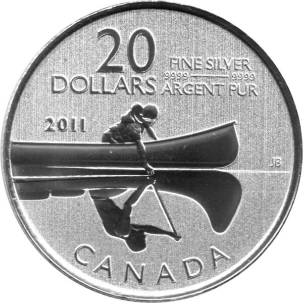 Kanada 20 Dollars 2011 - Kanu - Silber