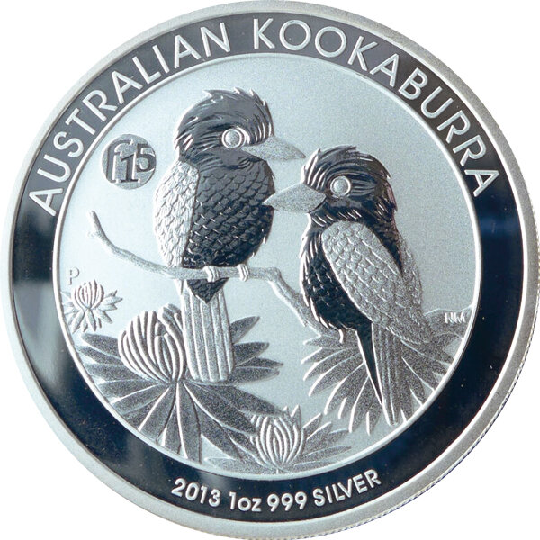 Australien Kookaburra 2013 Privy Mark "F15" 1 oz Silber