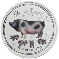 Australien Lunar II 2019 Jahr des Schweins 2 oz Silber...