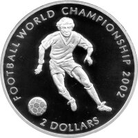 Cook Islands 2 Dollars 2002 - XVII. Fußball WM 2002...