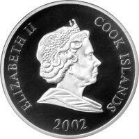 Cook Islands 2 Dollars 2002 - XVII. Fußball WM 2002 in Japan und Südkorea - Silber PP