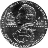 Cook Islands 7,5 Dollars 1973 - 200. Jahrestag der...