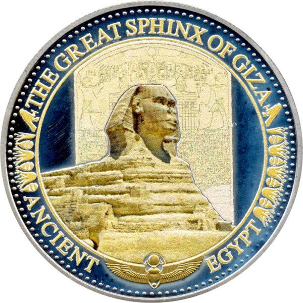 Solomon Islands 2 Dollars 2015 - Altes Ägypten "Sphinx von Gizeh" - Silber PP teilcoloriert