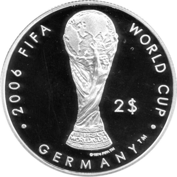 Fiji 2 Dollars 2004 - XVIII. Fußball-WM 2006 in Deutschland - Silber PP