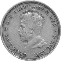 Australien 1 Florin 1927 - König Georg V. - Eröffnung des Parlamentsgebäudes - Silber
