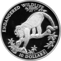 Belize 10 Dollars 1995 - Gefährdete Wildtiere...
