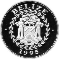 Belize 10 Dollars 1995 - Gefährdete Wildtiere "Brüllaffe" - Silber PP