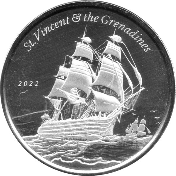EC 8 2022 7. Ausgabe St. Vincent - Kriegsschiff - 1 oz Silber