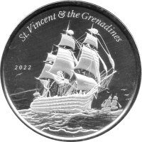 EC 8 2022 7. Ausgabe St. Vincent - Kriegsschiff - 1 oz...