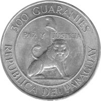 Paraguay 300 Guarani 1973 - 4. Amtszeit von Präsident Stroessner - Silber