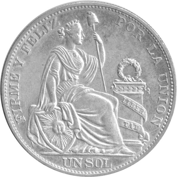 Peru 1 Sol 1916 - Umlaufmünze - Silber