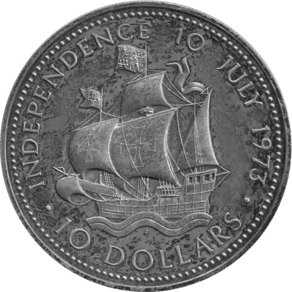 Bahamas 10 Dollars 1973 - Unabhängigkeit - Silber