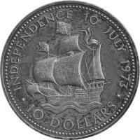 Bahamas 10 Dollars 1973 - Unabhängigkeit - Silber