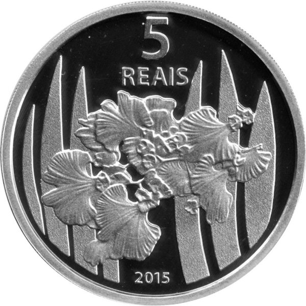 Brasilien 5 Reais 2015 - XXXI. Olympische Sommerspiele 2016 in Rio de Janero "Rudern und Orchideen" - Silber PP